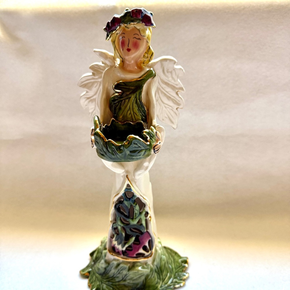 Blue Sky Clayworks 12" Angel of Light Tealight Holder